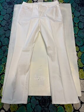 Old Navy White Mid-Rise WOW Boot-Cut Pants
